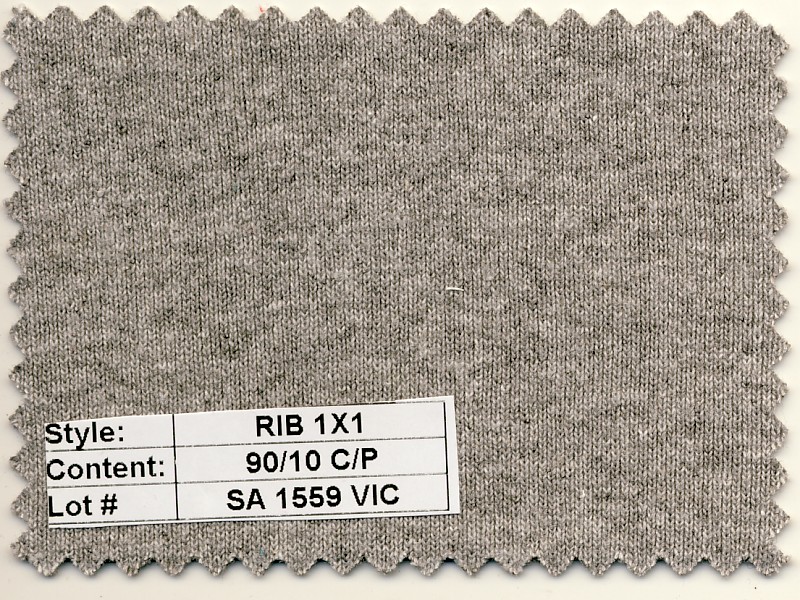 Rib 1x1 90/10 Cotton Poly